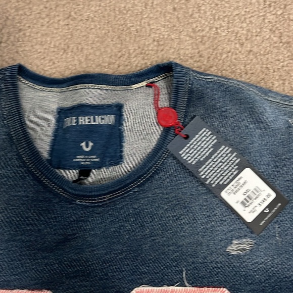 True Religion Men's Blue Graphic T-Shirt - Picture 2 of 2